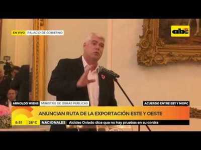 Firma de acuerdo entre EBY y MOPC