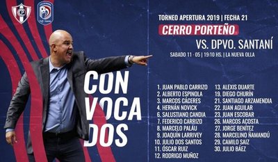 Convocados para medir a Santaní
