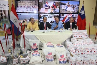 Gobierno de Taiwán dona arroz y kits de limpieza e higiene a damnificados
