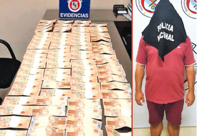 Detienen a un hombre con billetes apócrifos