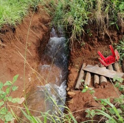 Constatan desvío de un cauce hídrico en una propiedad en Caazapá