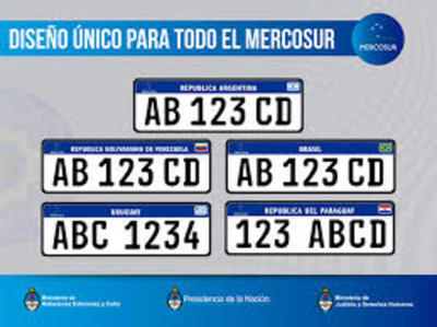 Chapas MERCOSUR en vigencia desde hoy