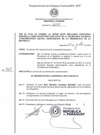 Mario Abdo nombra al fiscal René Fernández como ministro Anticorrupción