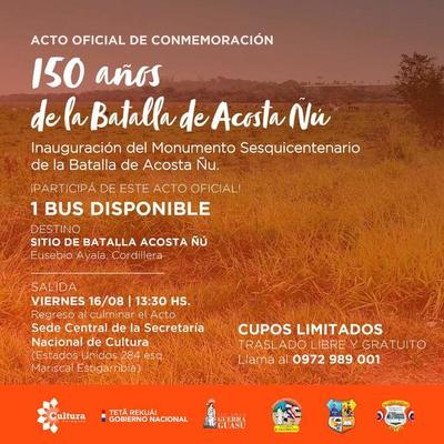 Inaugurarán un monumento en homenaje a los niños mártires de Acosta Ñu