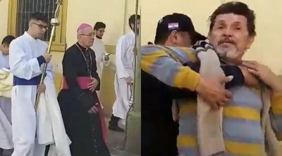 Fiscalía liberó a los dos hombres presos por gritarle al arzobispo de Asunción