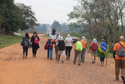 Peregrinantes del "Camino de las Misiones" iniciaron travesía en Paraguay