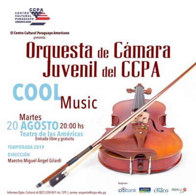 “Cool Music” de la Orquesta de Cámara Juvenil del CCPA será este martes
