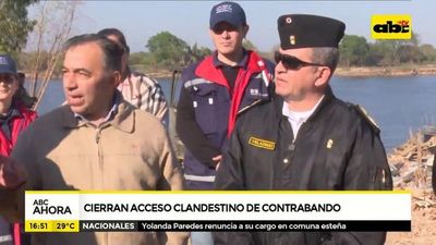 Cierran acceso clandestino de contrabando