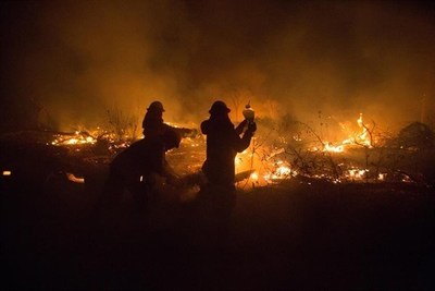 Murieron ahogados tres bomberos voluntarios que combatían los incendios en Bolivia