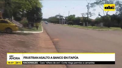 Frustran asalto a banco en Itapúa