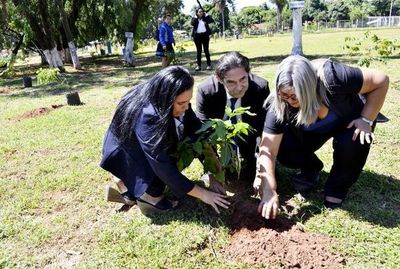 Día del corazón y la primavera en el paseo parque de Villa Elisa