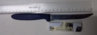 Un preso trató de meter un cuchillo a su audiencia de imposición de medidas