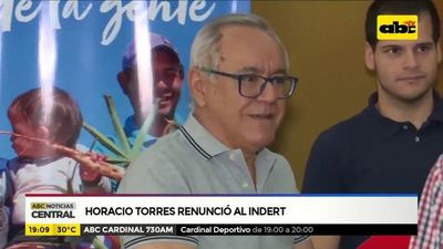 Horacio Torres renunció al indert