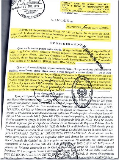 Fiscalía desestimó denuncia penal y blanqueó título falso