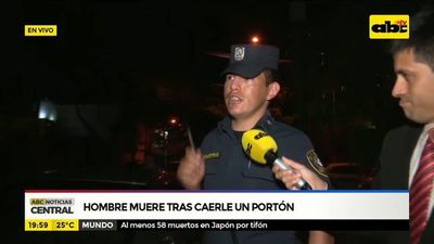 Hombre muere tras caerle un portón