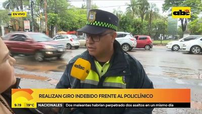Realizan giro indebido frente al policlínico