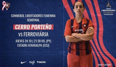 Cerro Porteño disputa esta noche la semifinal de la Libertadores Femenina