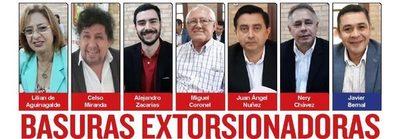 BASURAS EXTORSIONADORAS Quieren seguir robando los impuestos que paga el pueblo en Ciudad del Este