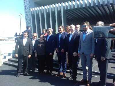 Mario Abdo asiste al acto de inauguración de la sede central de la APF