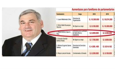 El aumentazo que tuvo a principio de este 2019 la hija del diputado Capurro