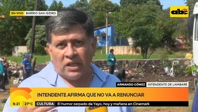 “No voy a renunciar”, afirmó el intendente de Lambaré