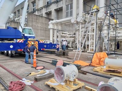 Montaje de barras de 500 kV ya está en etapa final