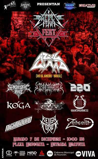 Metal Fest en su quinta edición este sábado en la Plaza Uruguaya