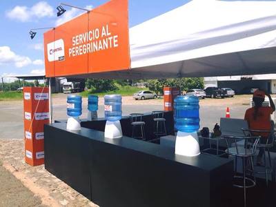 Copetrol brinda asistencia de hielo y agua por el operativo a Caacupé