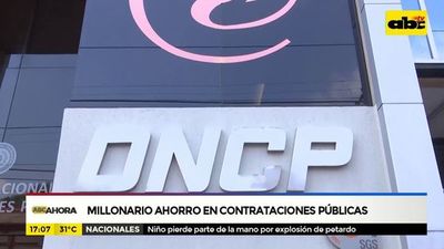 Millonario ahorro en contrataciones públicas