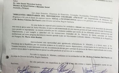 Aparece nota a favor del Dr. Rodney Giménez