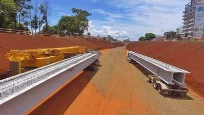 Llegan vigas de hormigón para el Multiviaducto del kilómetro 7
