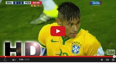 Brasil vs Perú (2-1) Goles Resumen Resultado Copa América 2015