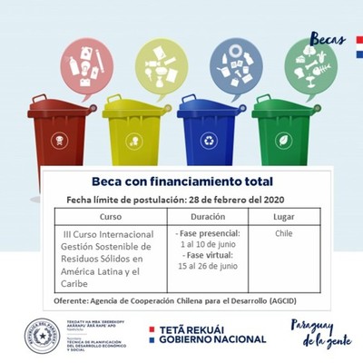 Chile ofrece beca total para curso sobre gestión sostenible de residuos sólidos