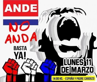 Organizan una protesta contra la ANDE