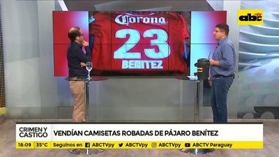 Vendían camisetas robadas de “Pájaro” Benítez