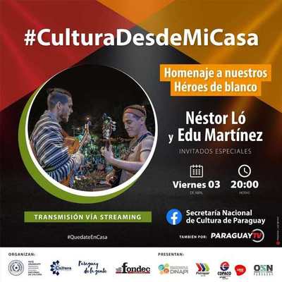 Hoy homenajearán a héroes de blanco en festival «Cultura desde mi casa»