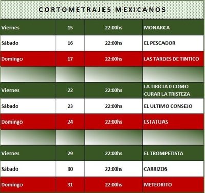 Embajada de México invita al ciclo de cortometrajes por Paraguay TV